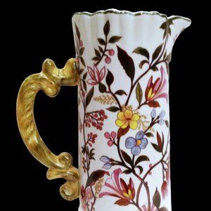 Decorative Floral Hand Painted Textured Pitcher